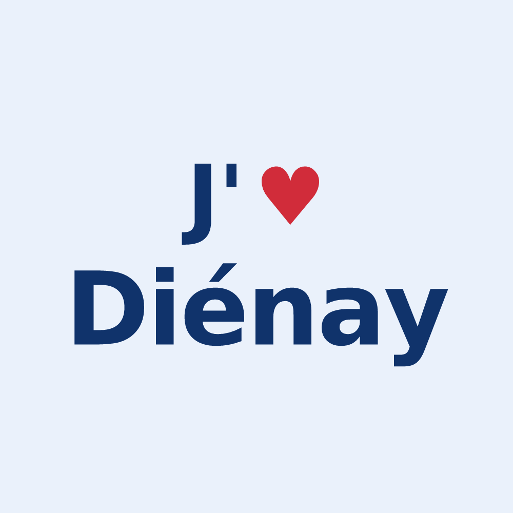 Sticker personnalisé Diénay — design J'aime Diénay