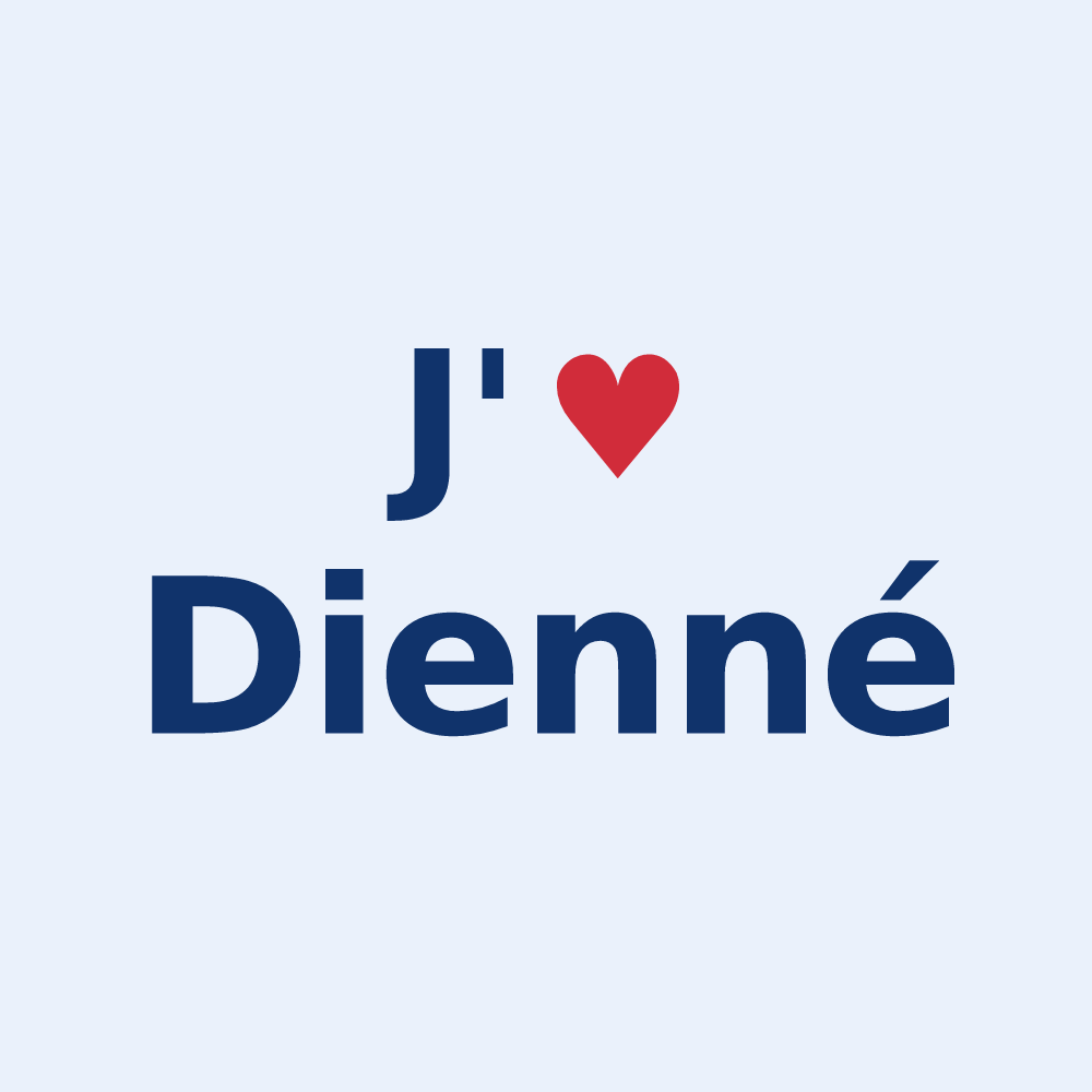 Sticker personnalisé Dienné — design J'aime Dienné