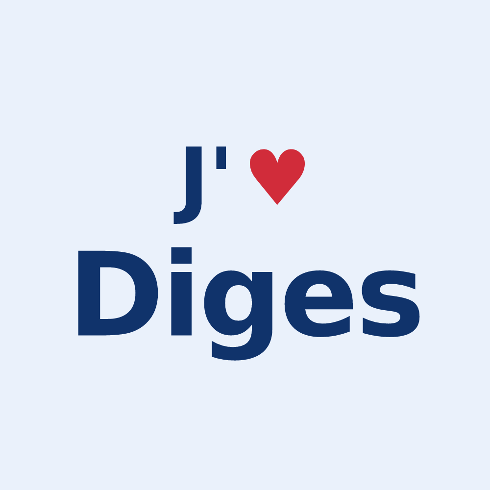 Sticker personnalisé Diges — design J'aime Diges
