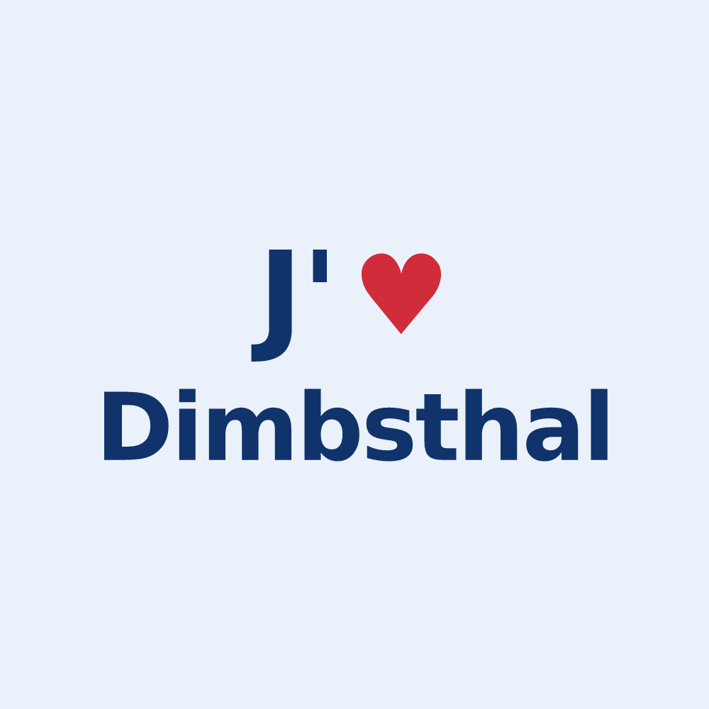 Sticker personnalisé Dimbsthal — design J'aime Dimbsthal
