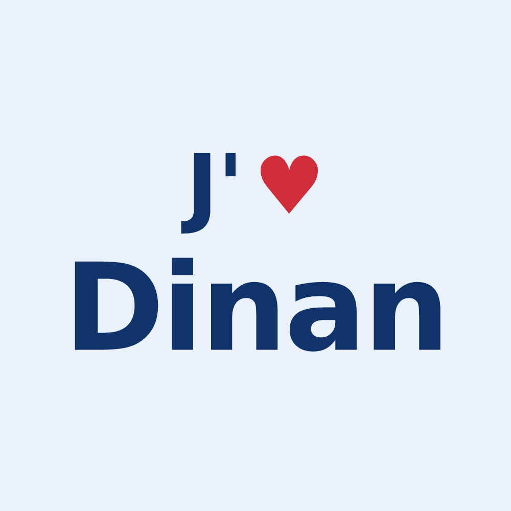 Sticker personnalisé Dinan — design J'aime Dinan