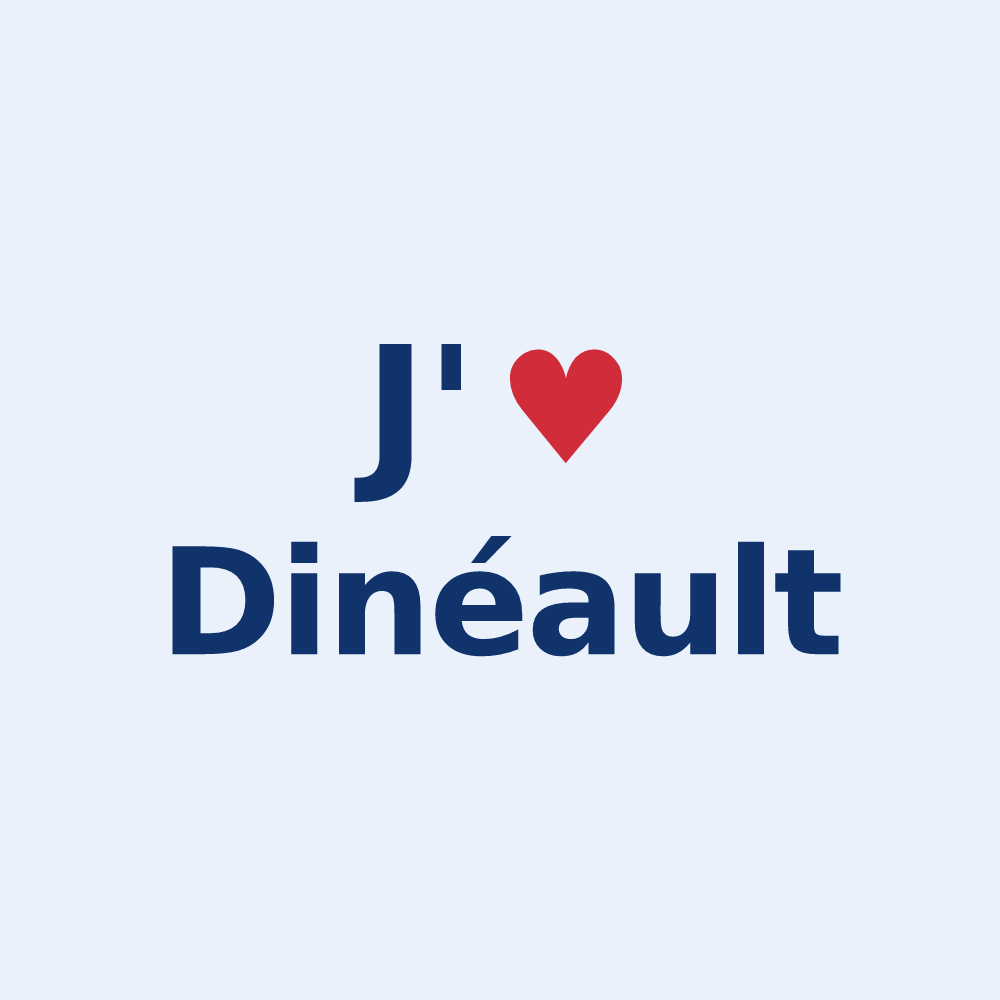 Sticker personnalisé Dinéault — design J'aime Dinéault