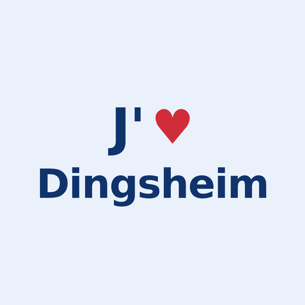 Sticker personnalisé Dingsheim — design J'aime Dingsheim