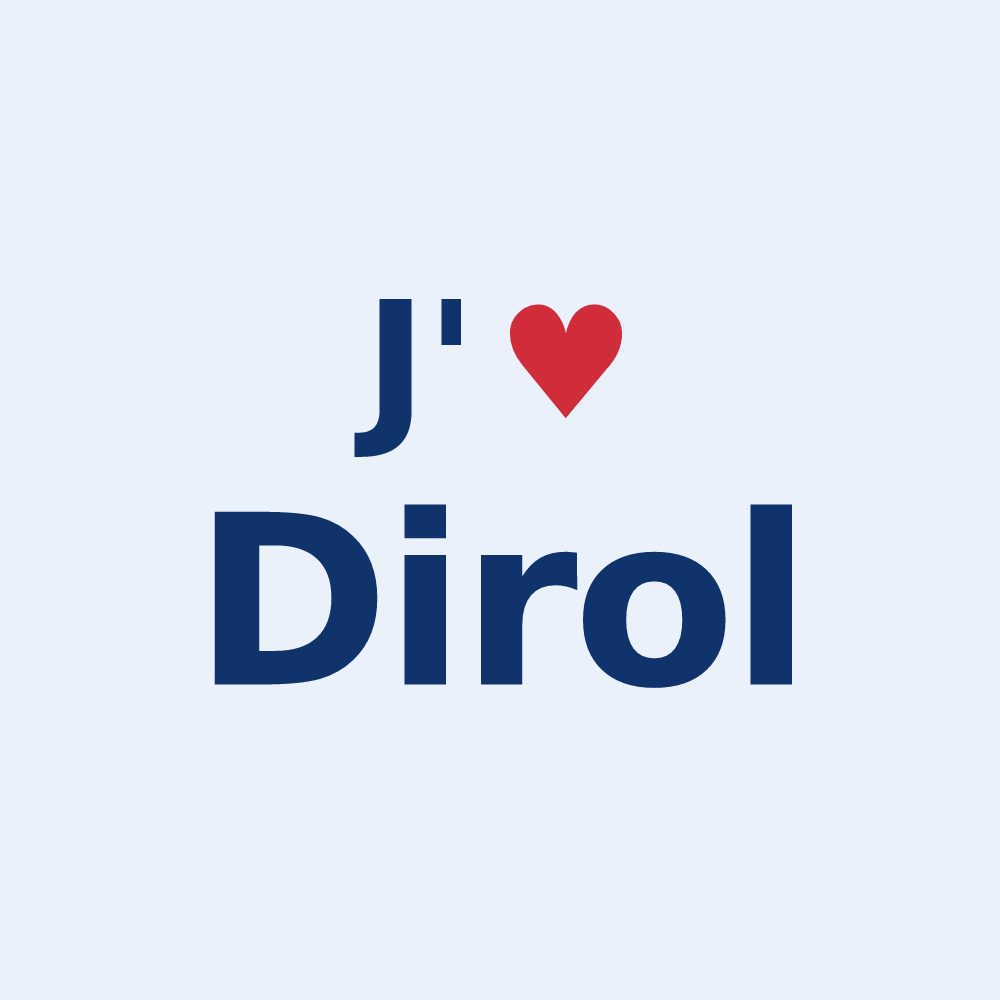 Sticker personnalisé Dirol — design J'aime Dirol