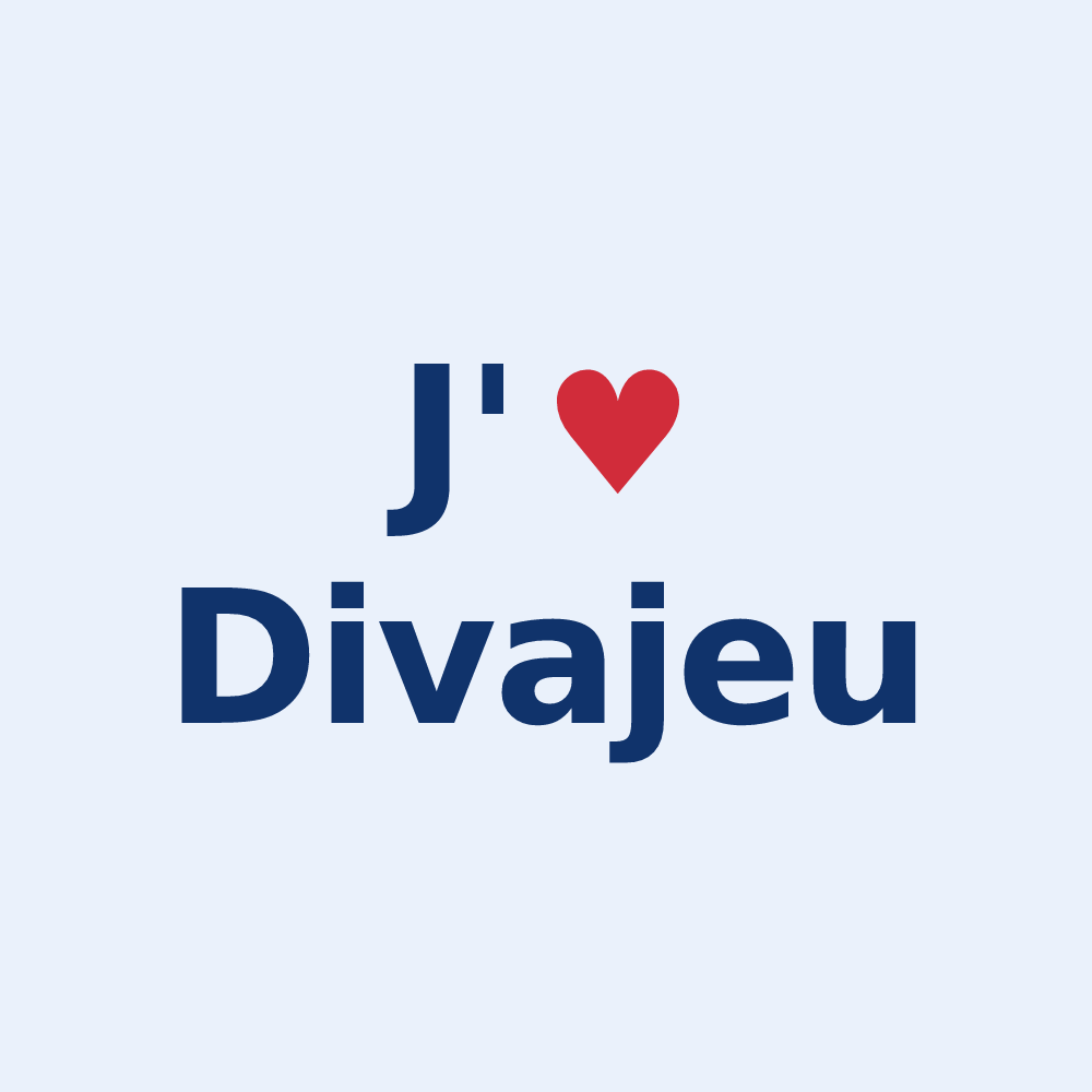 Sticker personnalisé Divajeu — design J'aime Divajeu
