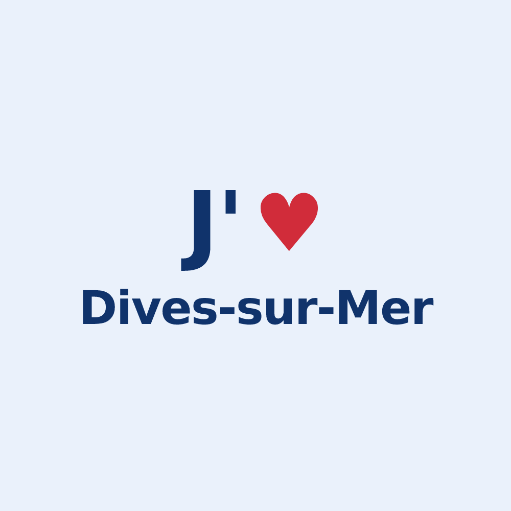 Sticker personnalisé Dives-sur-Mer — design J'aime Dives-sur-Mer