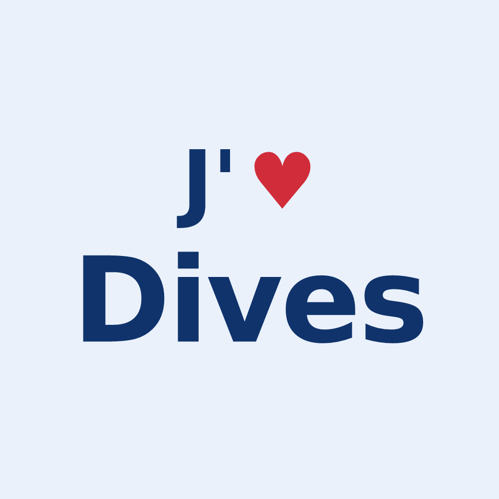 Sticker personnalisé Dives — design J'aime Dives