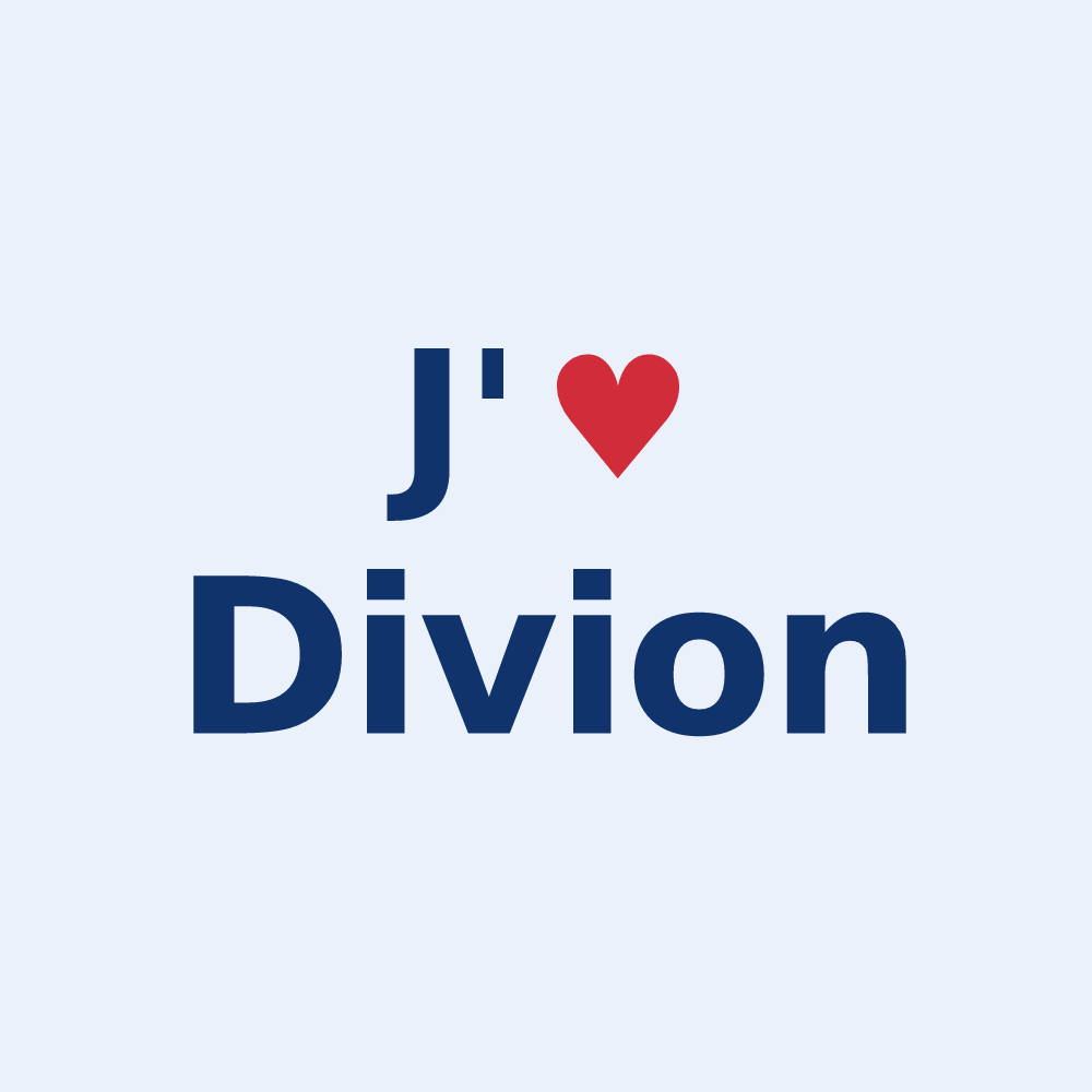 Sticker personnalisé Divion — design J'aime Divion