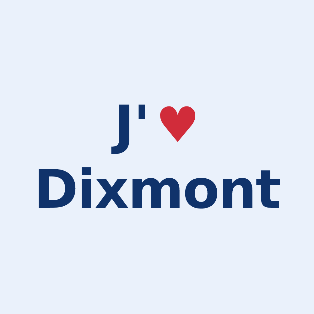 Sticker personnalisé Dixmont — design J'aime Dixmont
