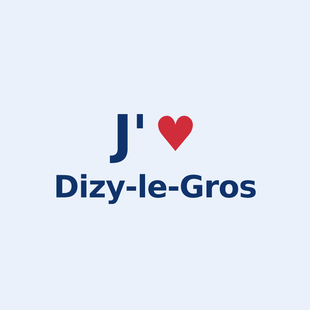 Sticker personnalisé Dizy-le-Gros — design J'aime Dizy-le-Gros