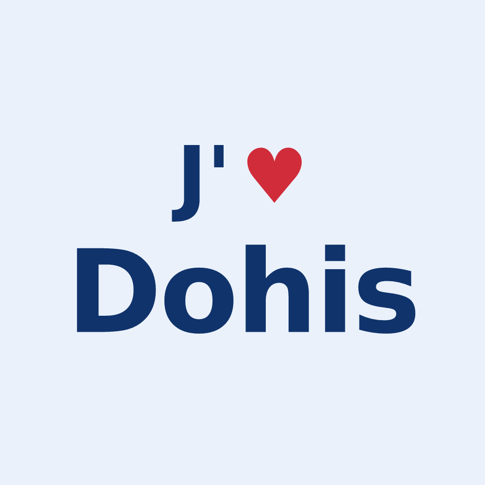 Sticker personnalisé Dohis — design J'aime Dohis