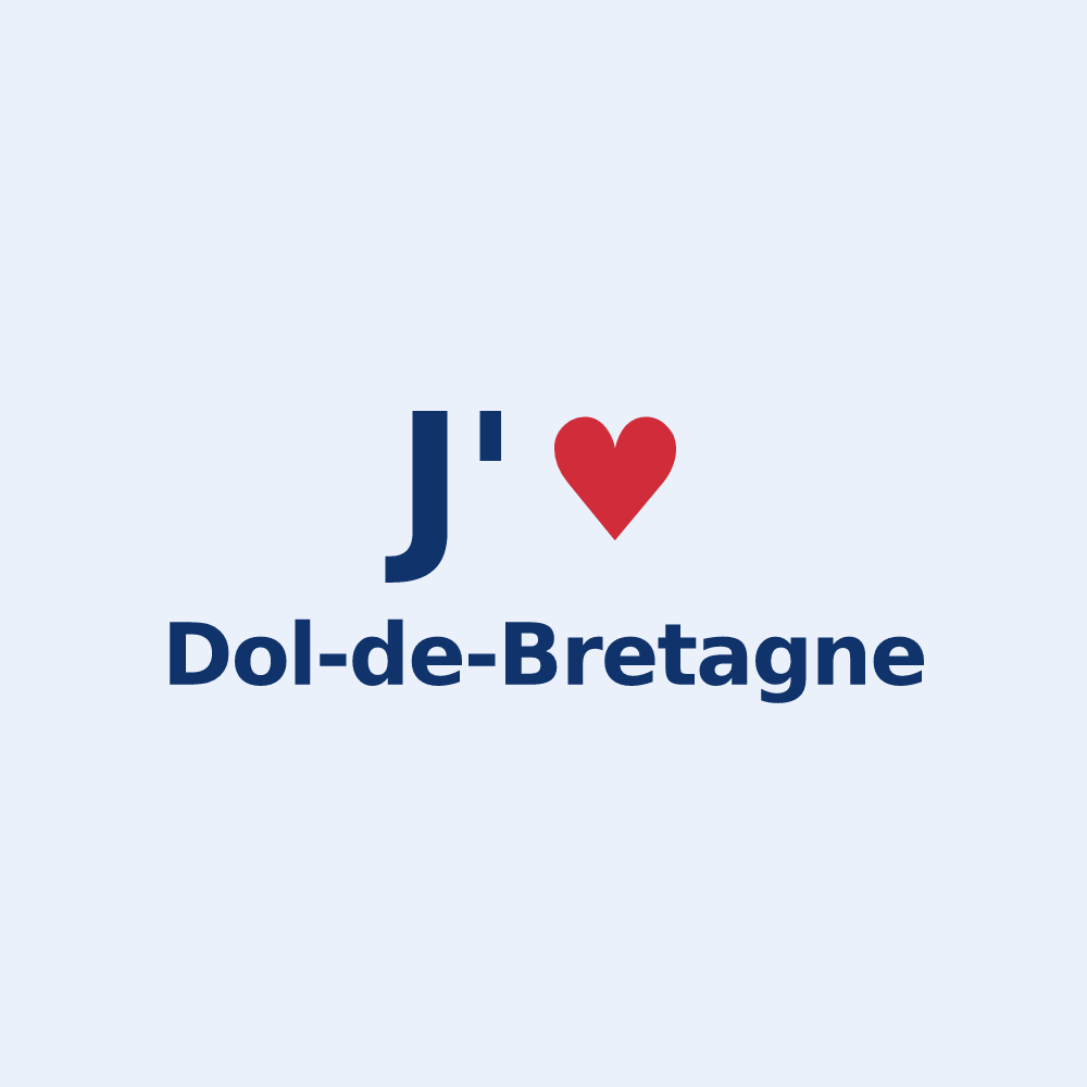 Sticker personnalisé Dol-de-Bretagne — design J'aime Dol-de-Bretagne