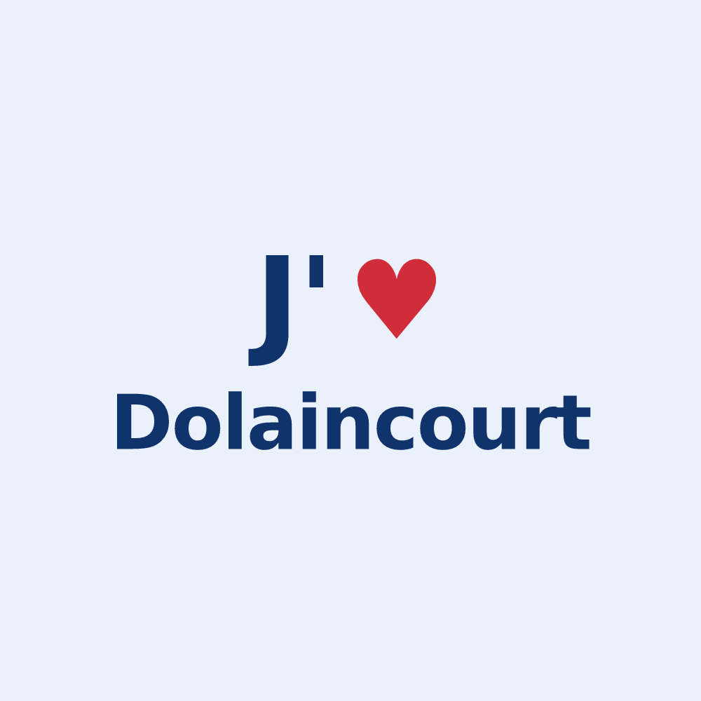 Sticker personnalisé Dolaincourt — design J'aime Dolaincourt