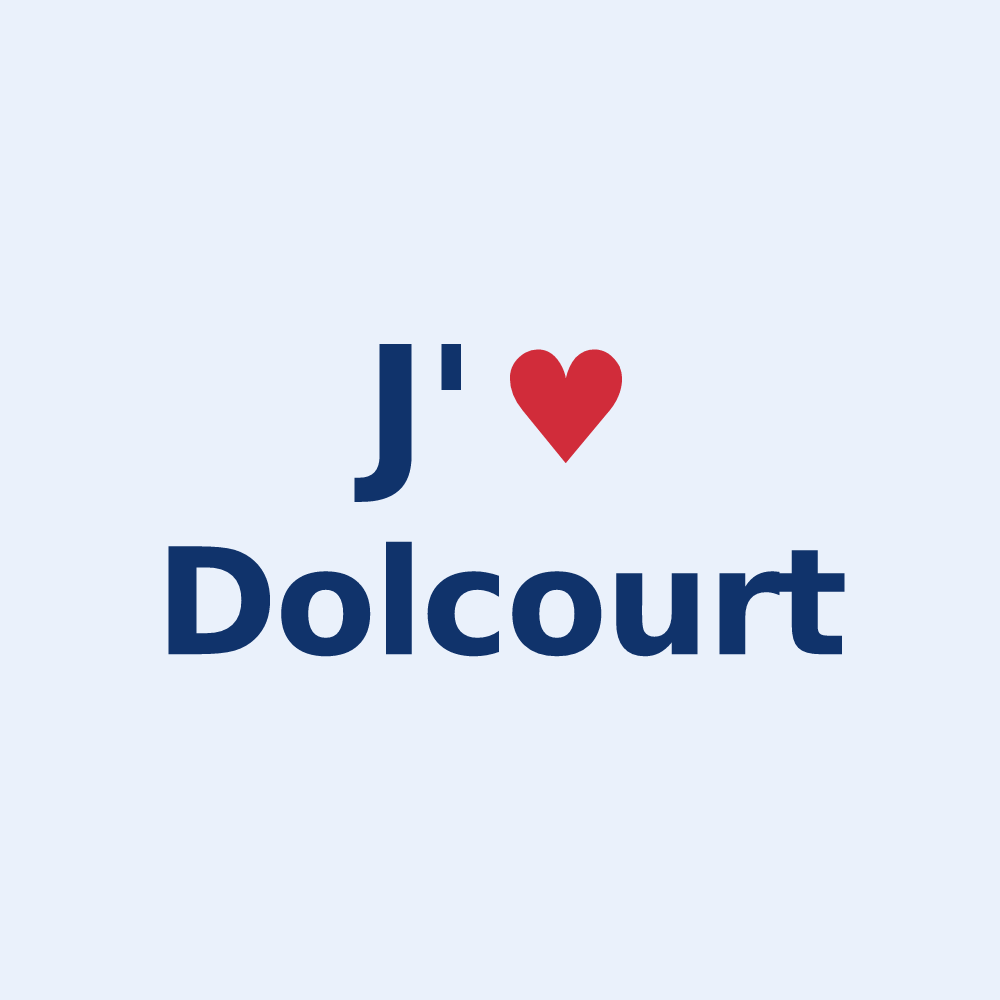 Sticker personnalisé Dolcourt — design J'aime Dolcourt