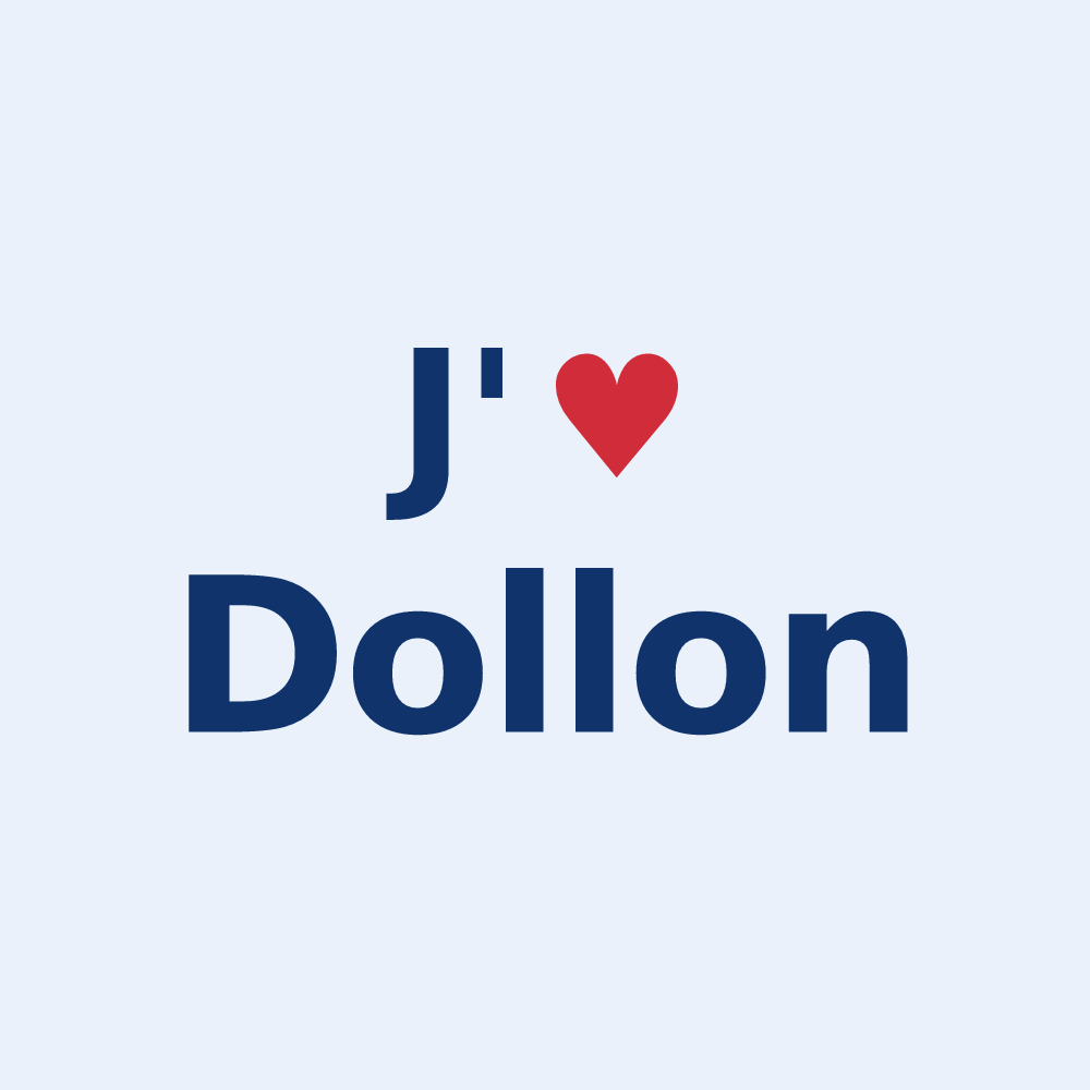 Sticker personnalisé Dollon — design J'aime Dollon