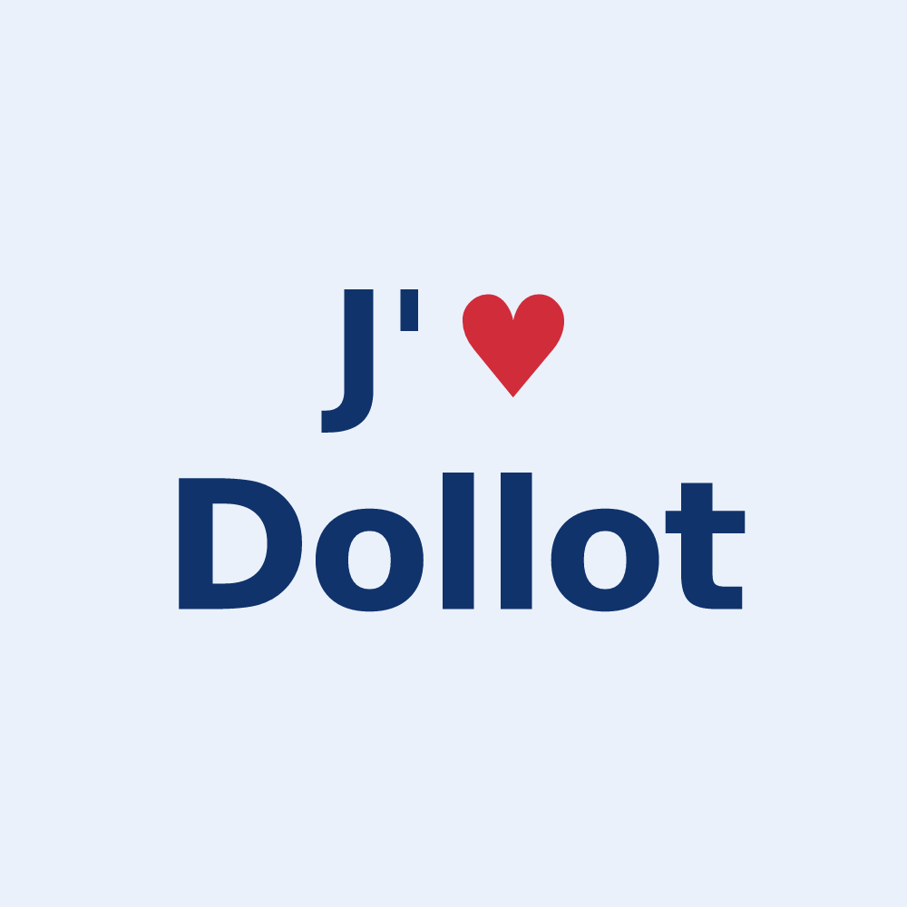 Sticker personnalisé Dollot — design J'aime Dollot