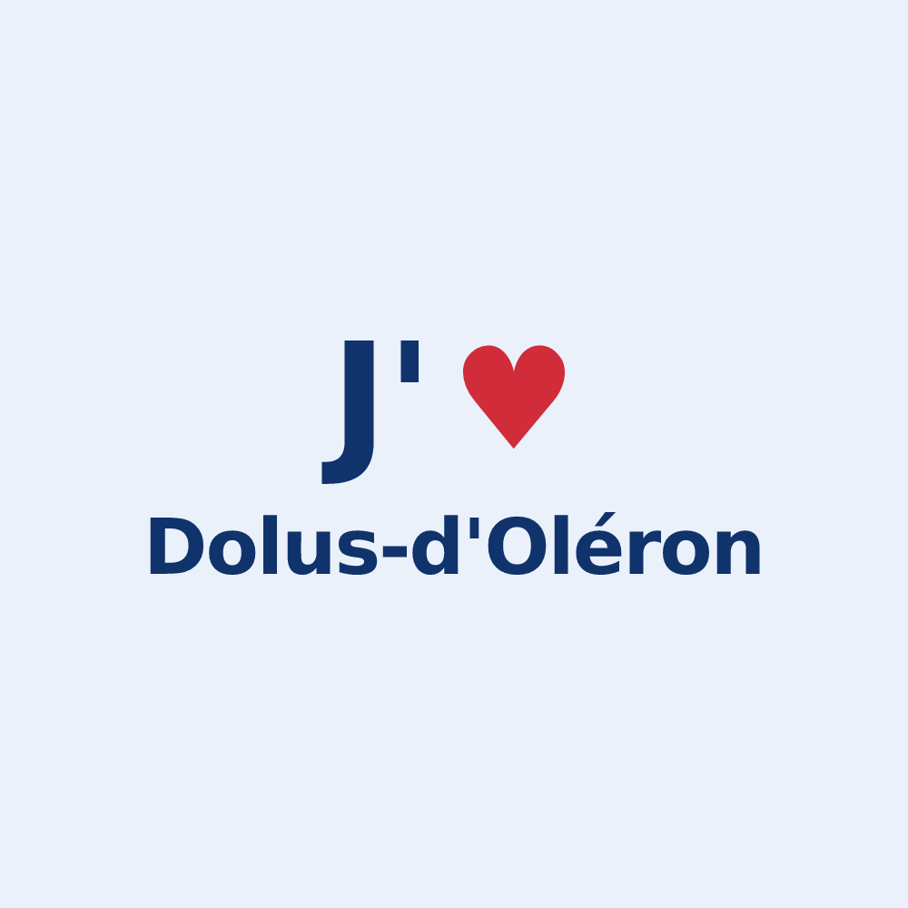 Sticker personnalisé Dolus-d'Oléron — design J'aime Dolus-d'Oléron