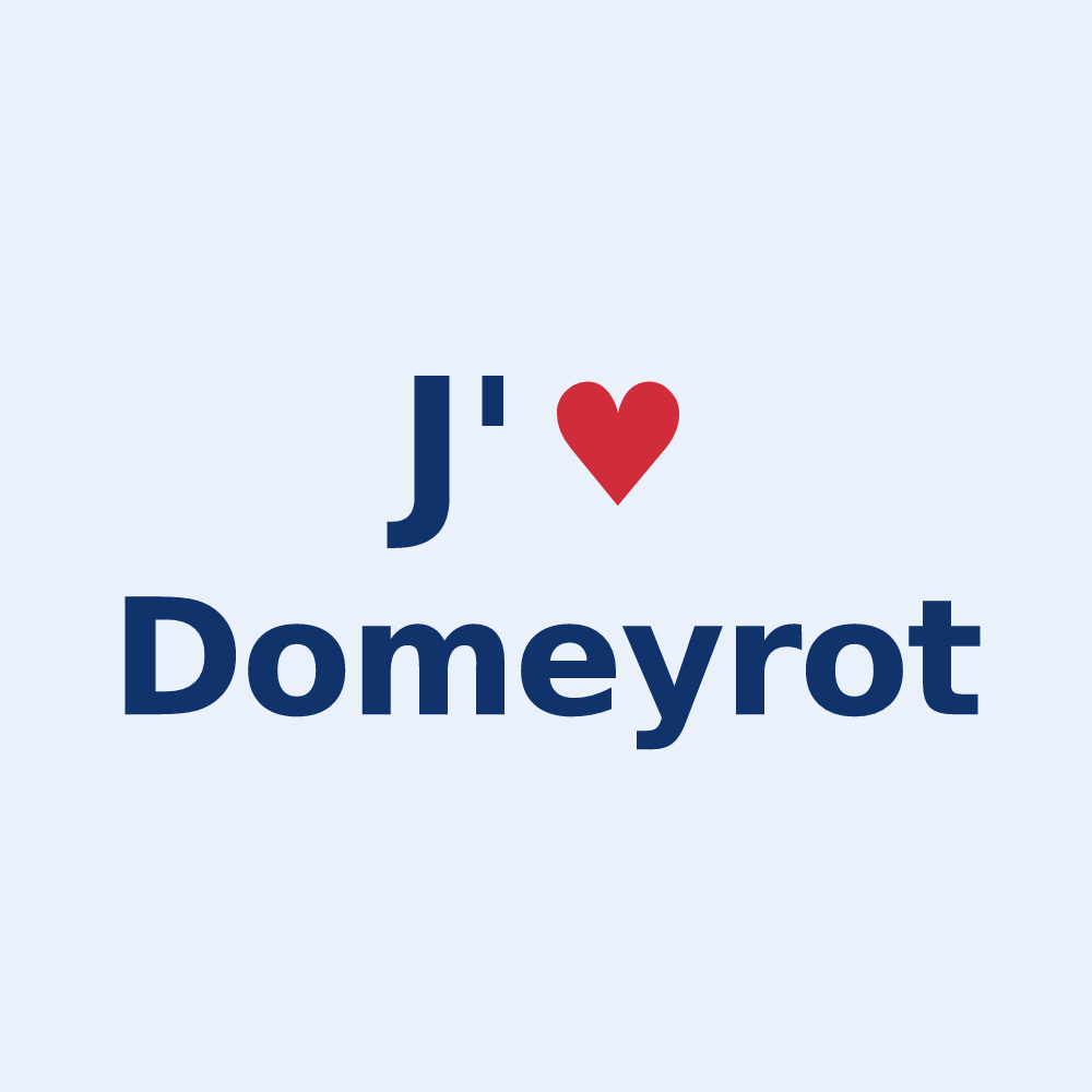 Sticker personnalisé Domeyrot — design J'aime Domeyrot