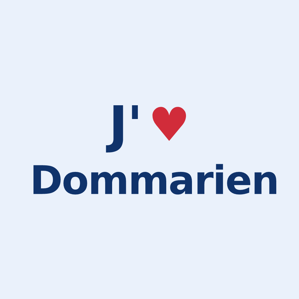 Sticker personnalisé Dommarien — design J'aime Dommarien