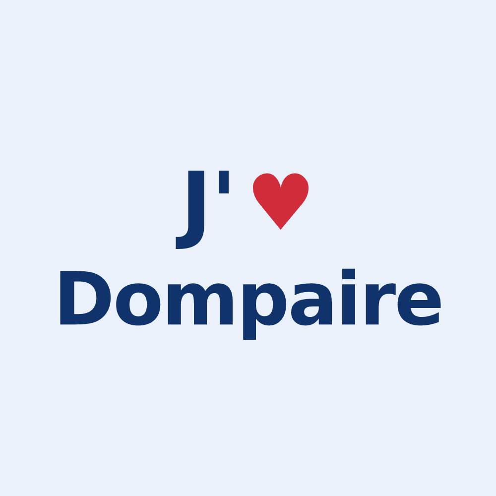 Sticker personnalisé Dompaire — design J'aime Dompaire