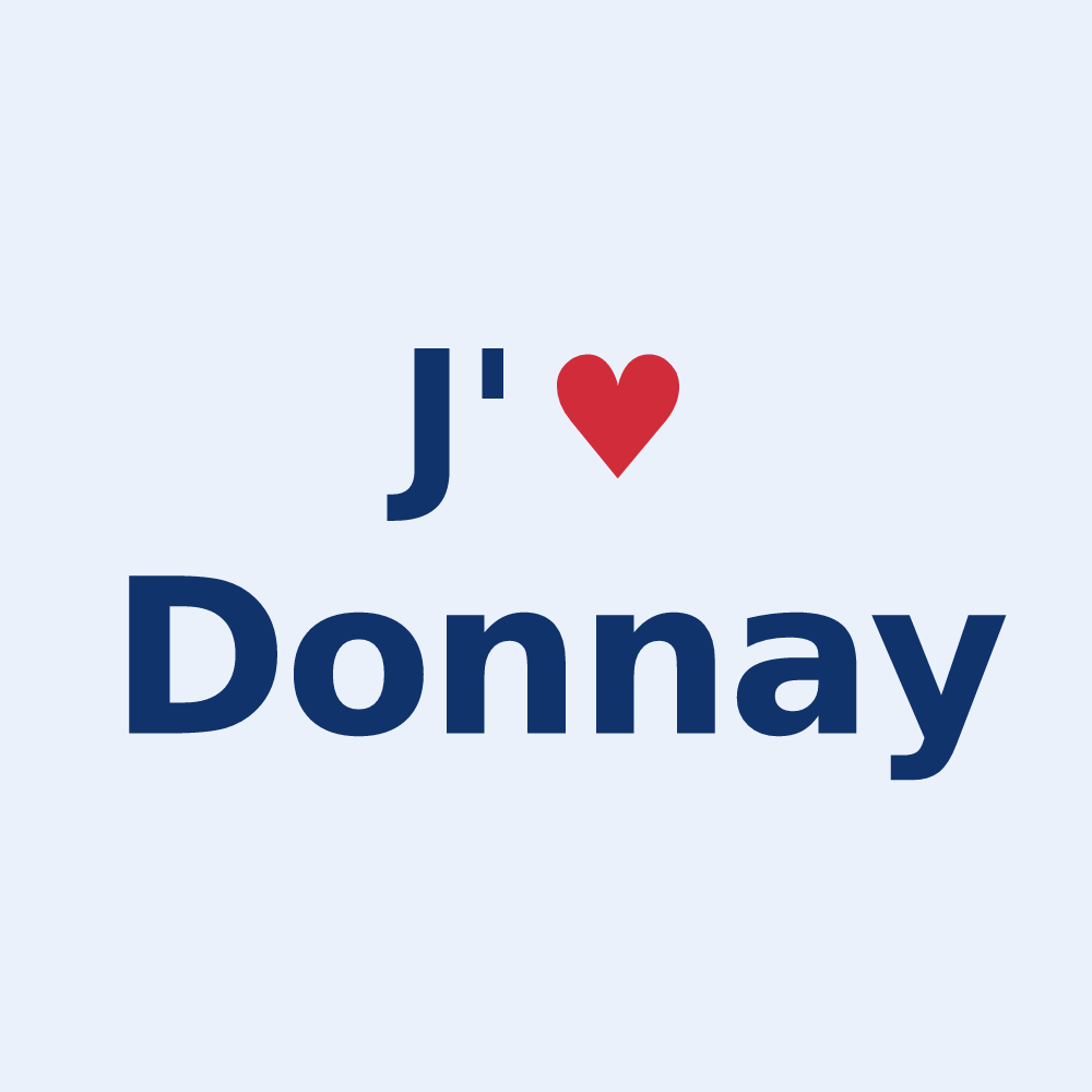 Sticker personnalisé Donnay — design J'aime Donnay