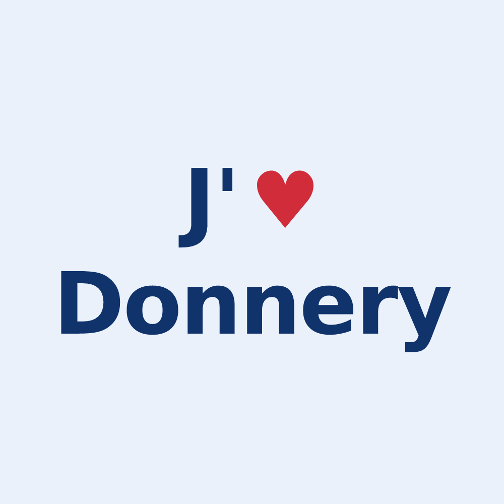 Sticker personnalisé Donnery — design J'aime Donnery