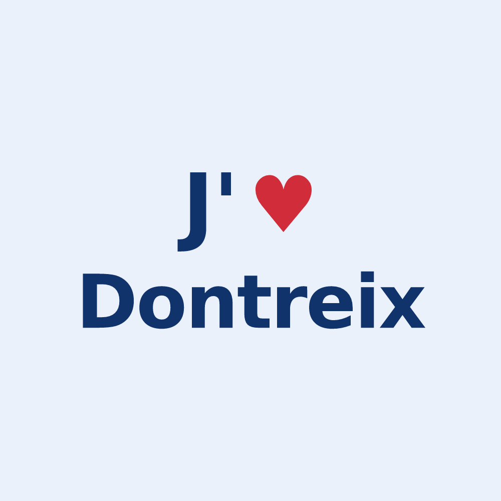 Sticker personnalisé Dontreix — design J'aime Dontreix