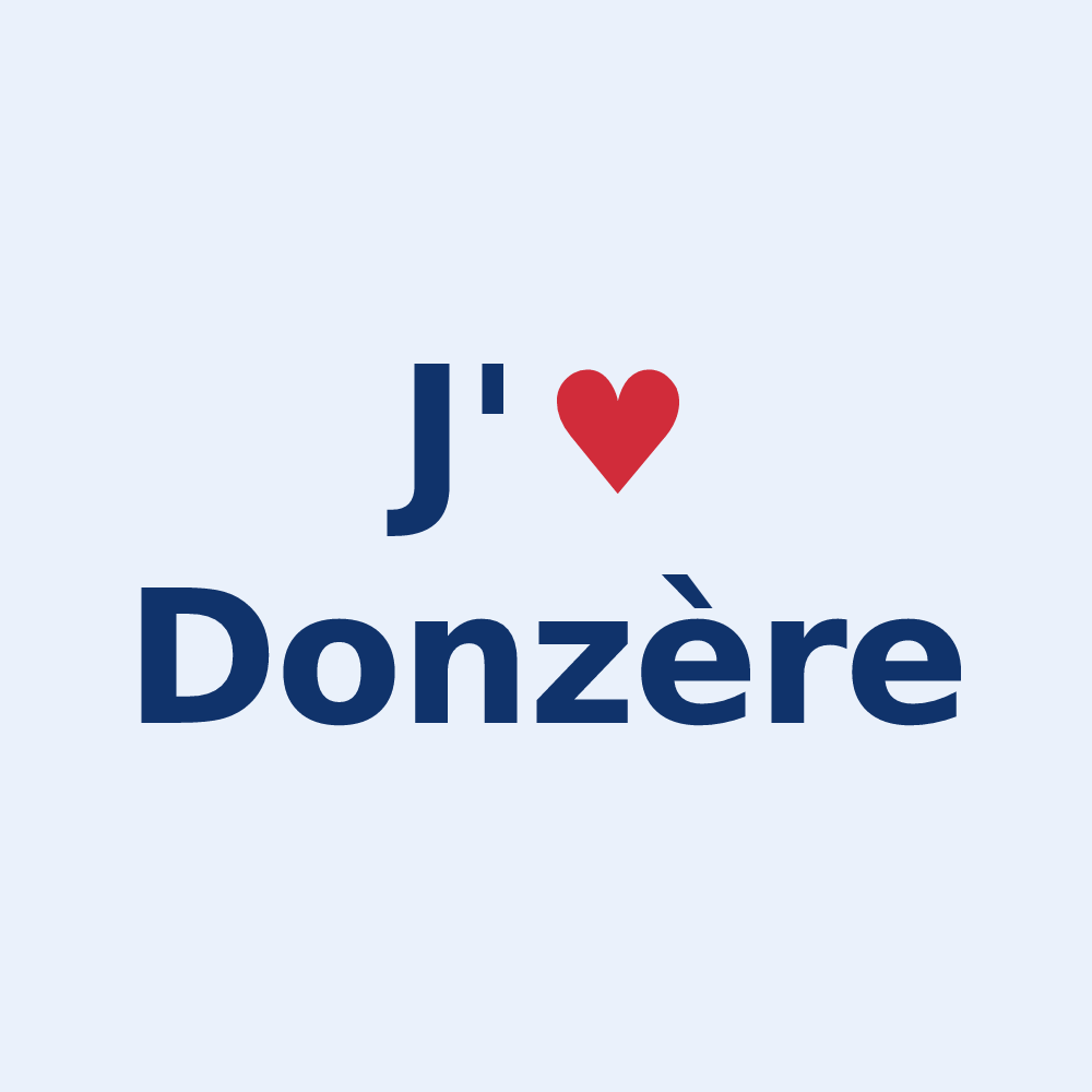 Sticker personnalisé Donzère — design J'aime Donzère