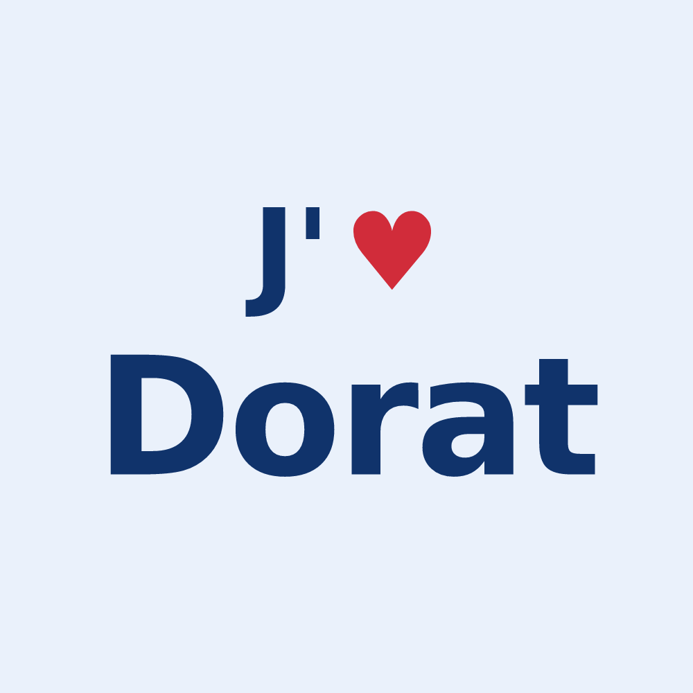 Sticker personnalisé Dorat — design J'aime Dorat