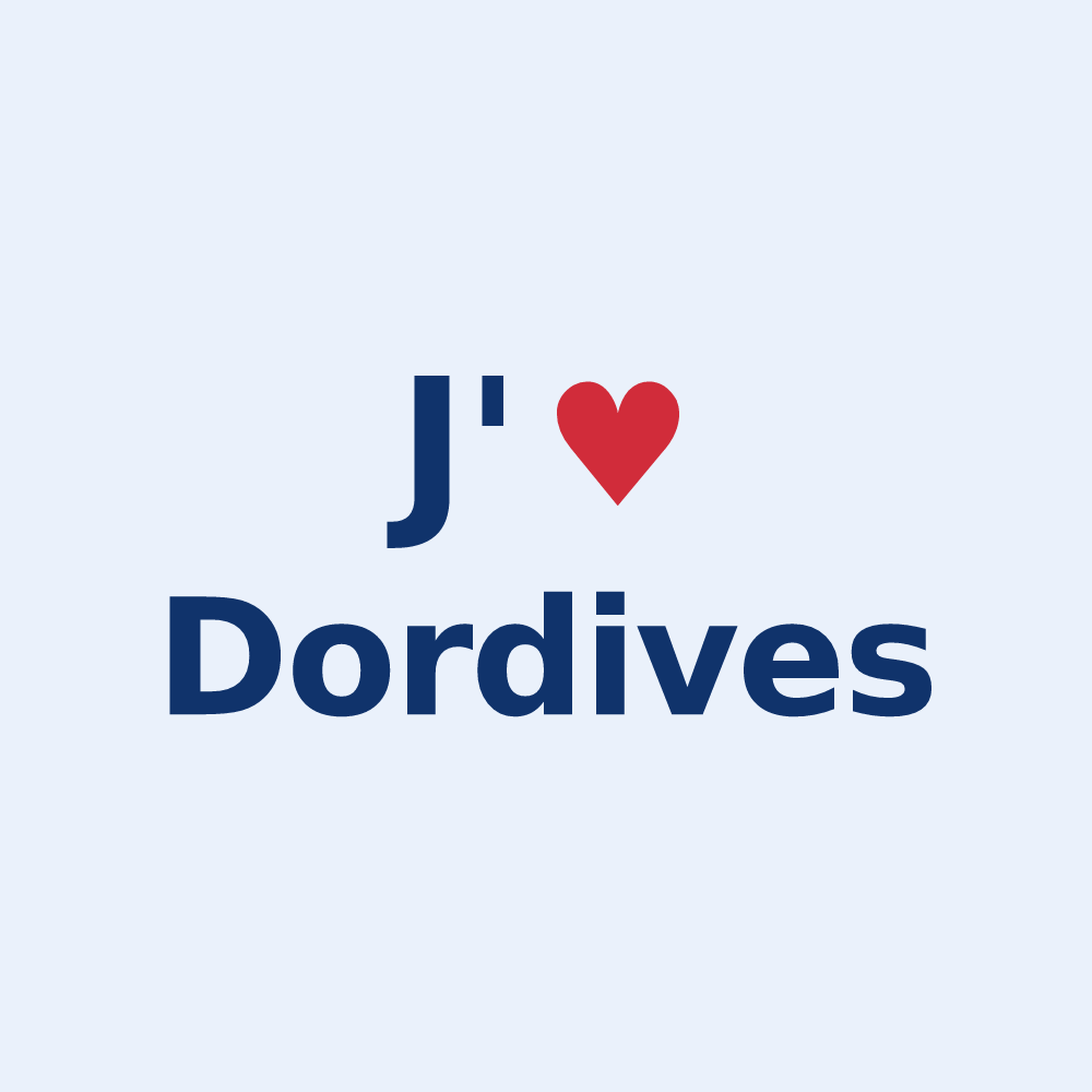 Sticker personnalisé Dordives — design J'aime Dordives
