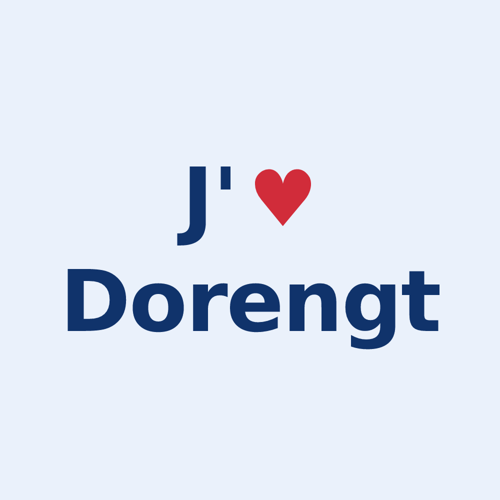 Sticker personnalisé Dorengt — design J'aime Dorengt
