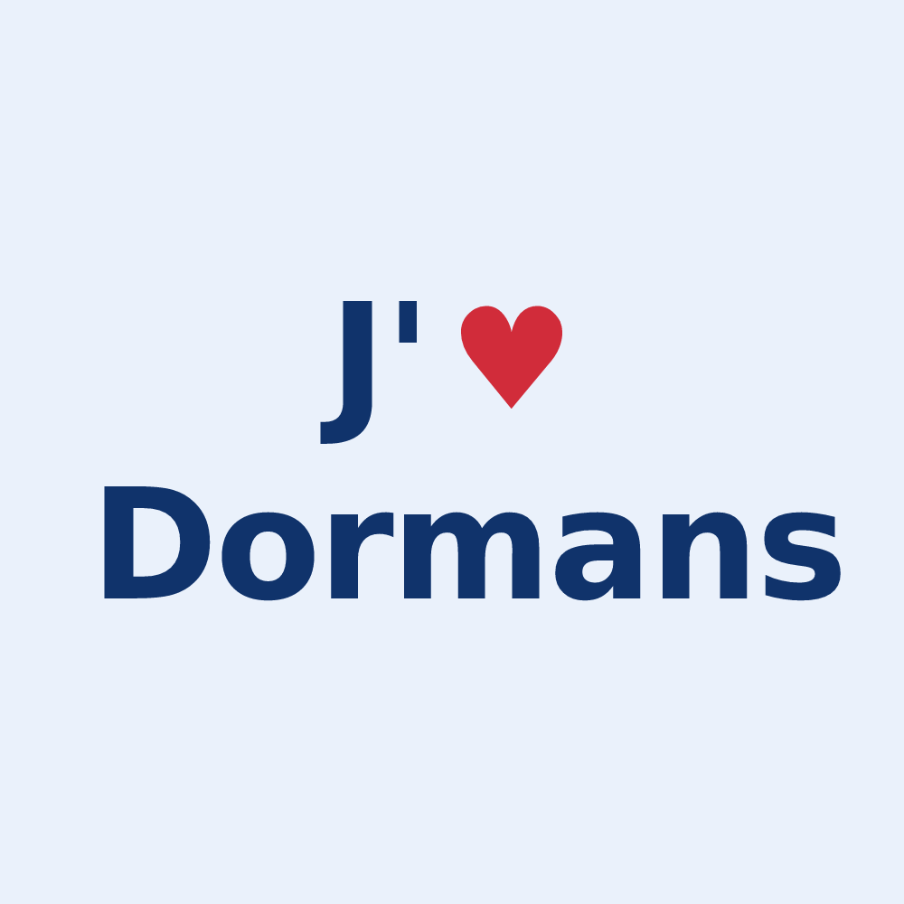 Sticker personnalisé Dormans — design J'aime Dormans