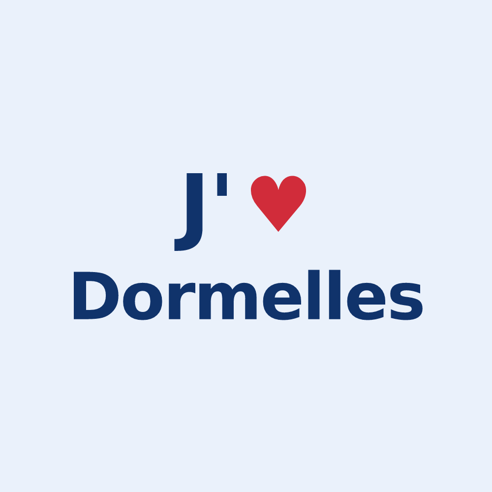 Sticker personnalisé Dormelles — design J'aime Dormelles