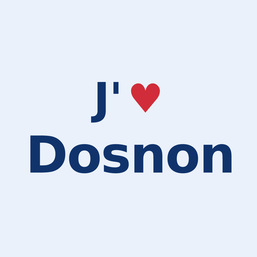 Sticker personnalisé Dosnon — design J'aime Dosnon