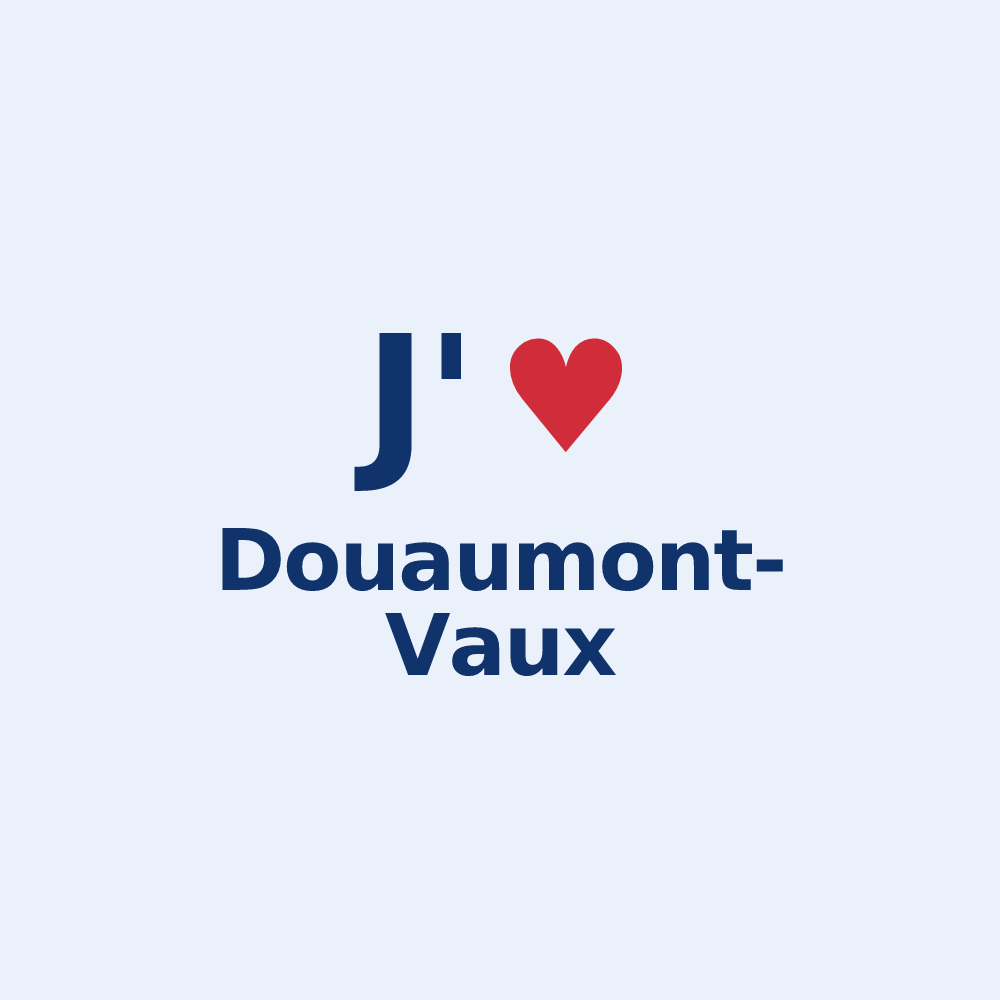 Sticker personnalisé Douaumont-Vaux — design J'aime Douaumont-Vaux