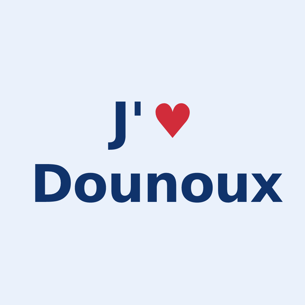 Sticker personnalisé Dounoux — design J'aime Dounoux