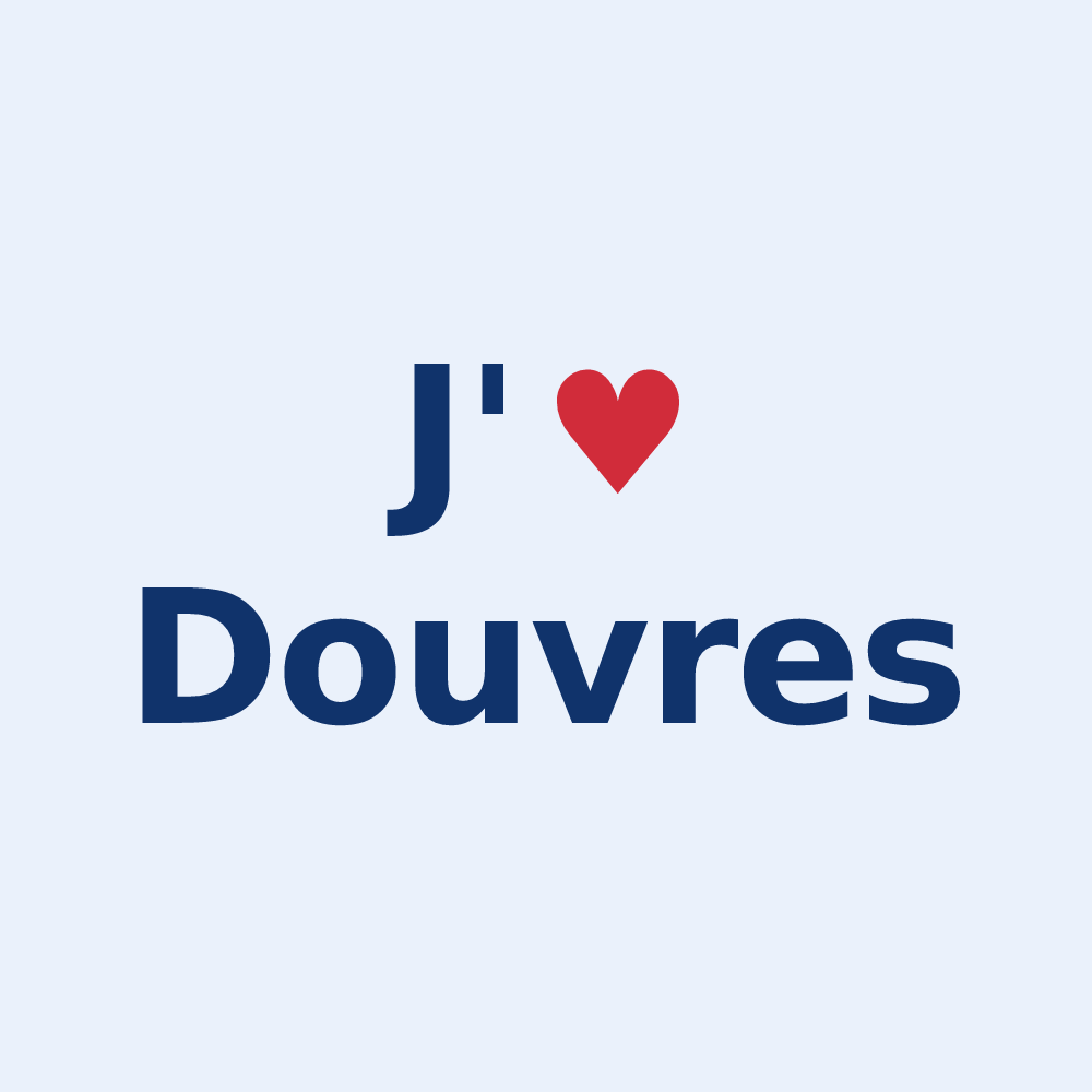 Sticker personnalisé Douvres — design J'aime Douvres