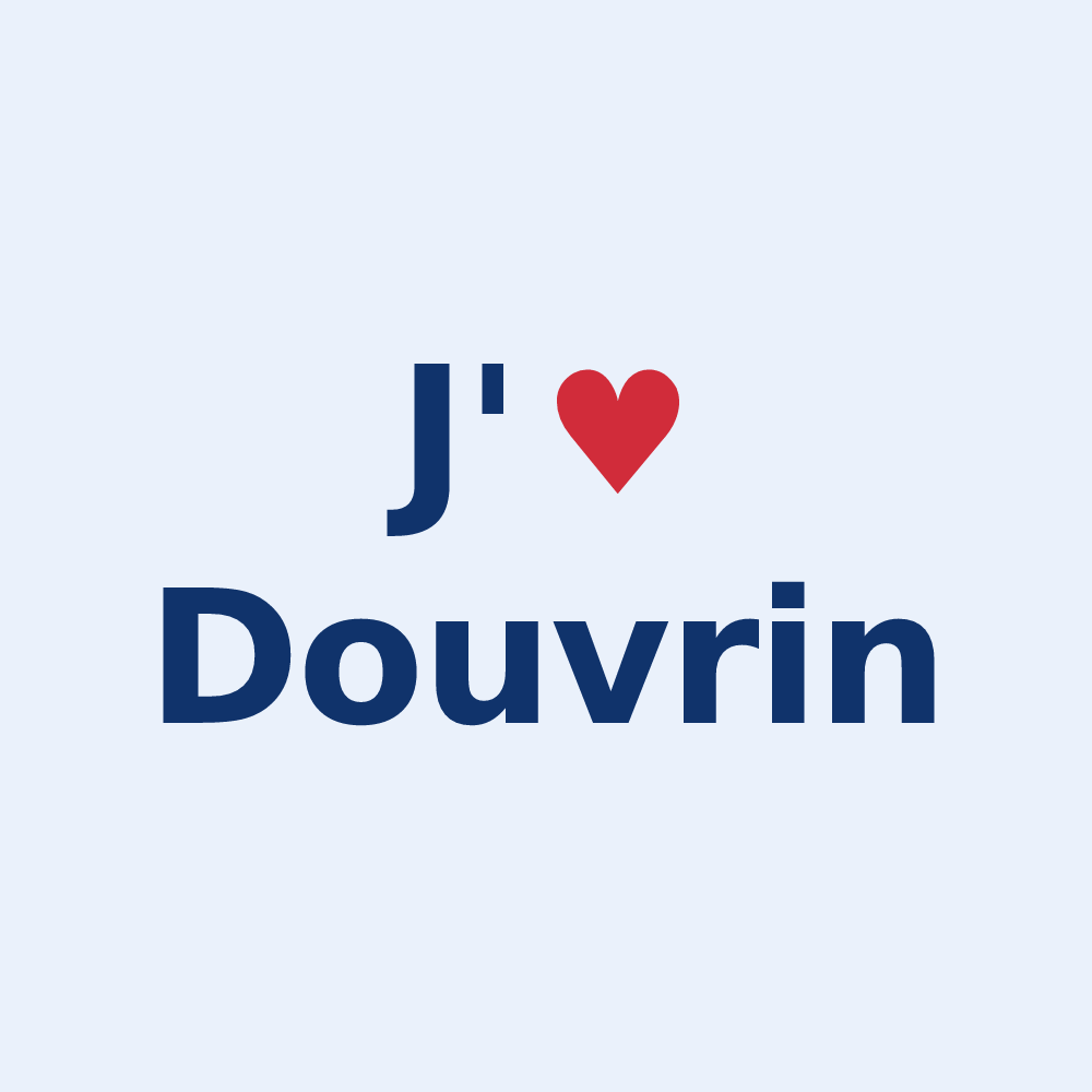 Sticker personnalisé Douvrin — design J'aime Douvrin