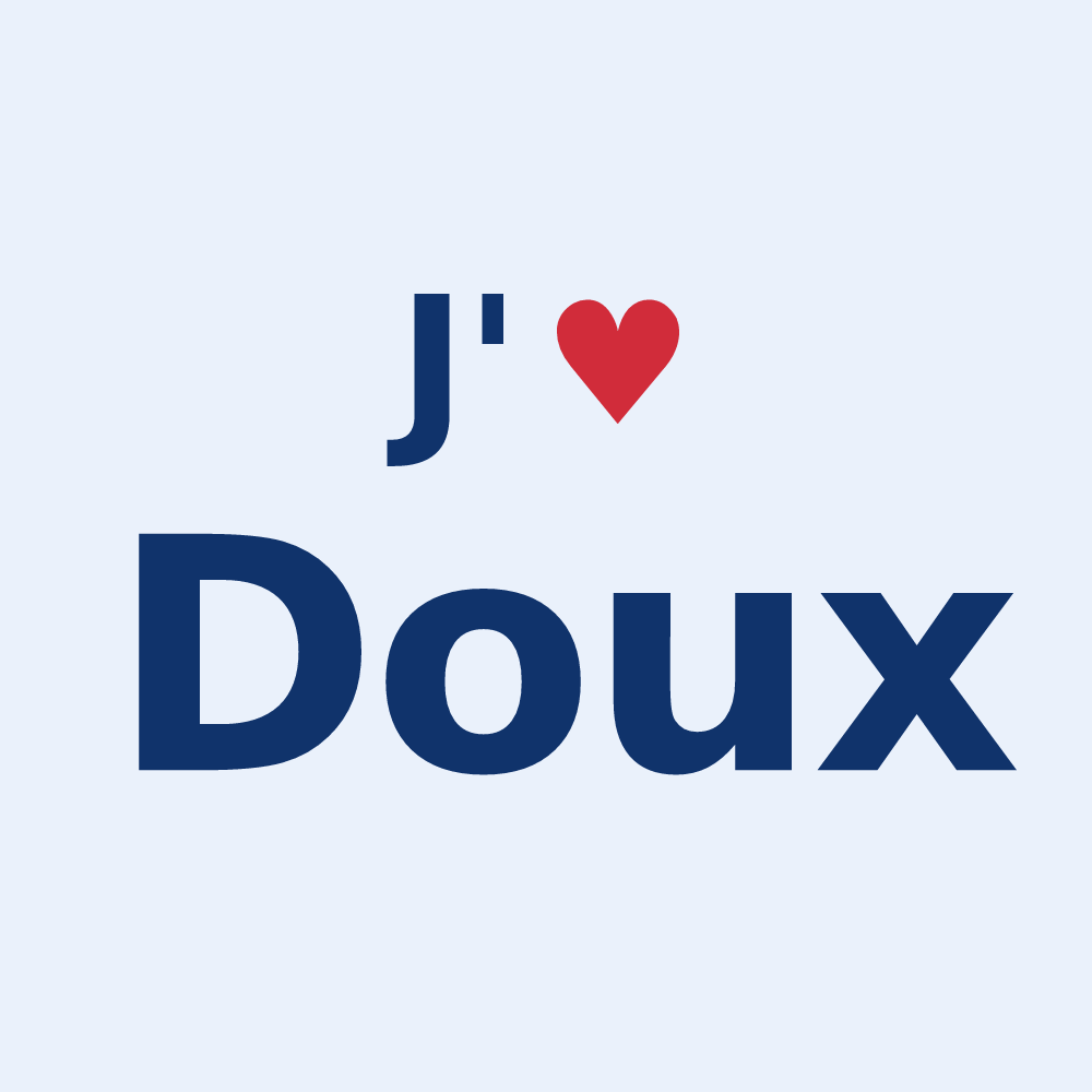 Sticker personnalisé Doux — design J'aime Doux