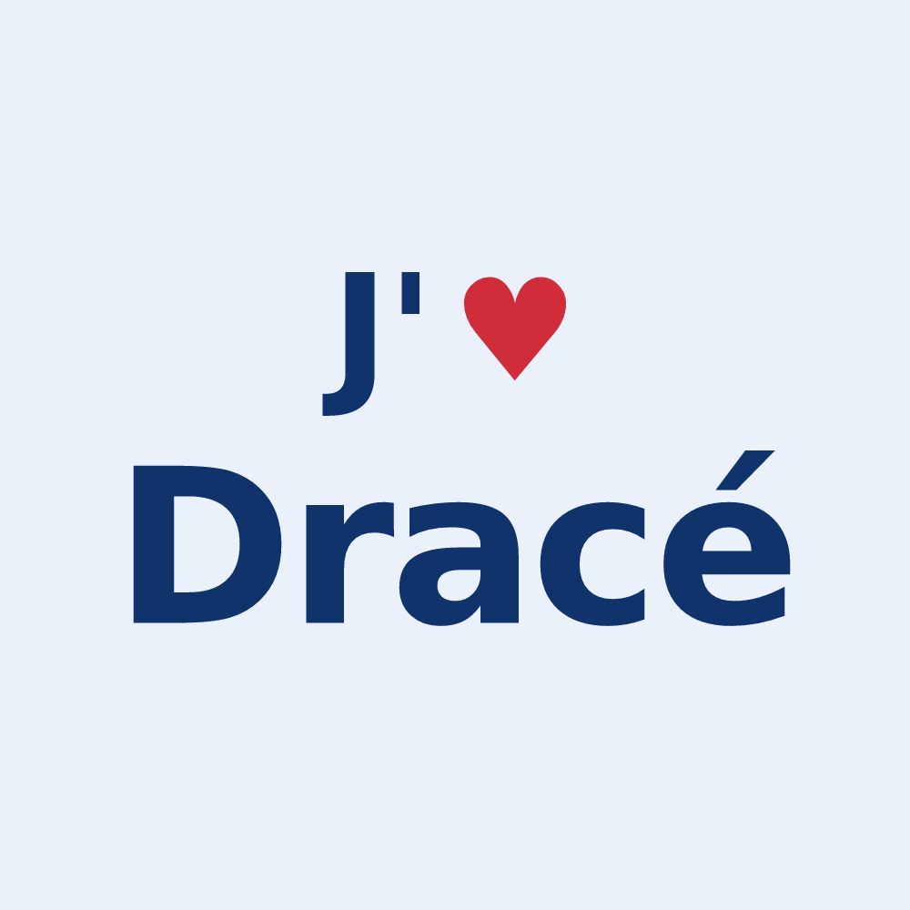 Sticker personnalisé Dracé — design J'aime Dracé