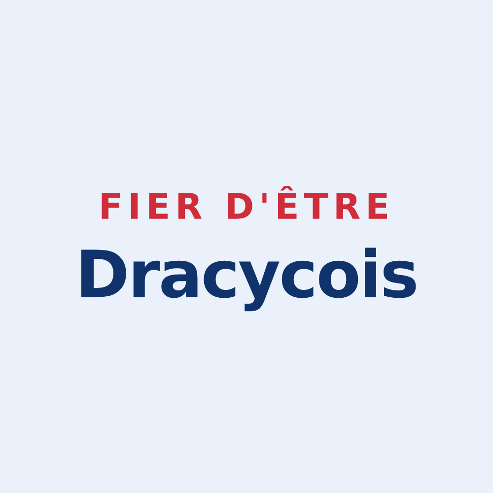 Sticker « Fier d'être Dracycois » — design pour Dracy