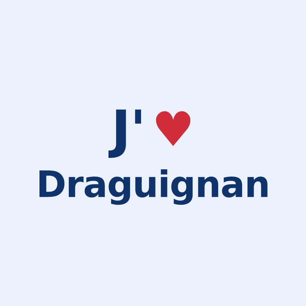 Sticker personnalisé Draguignan — design J'aime Draguignan