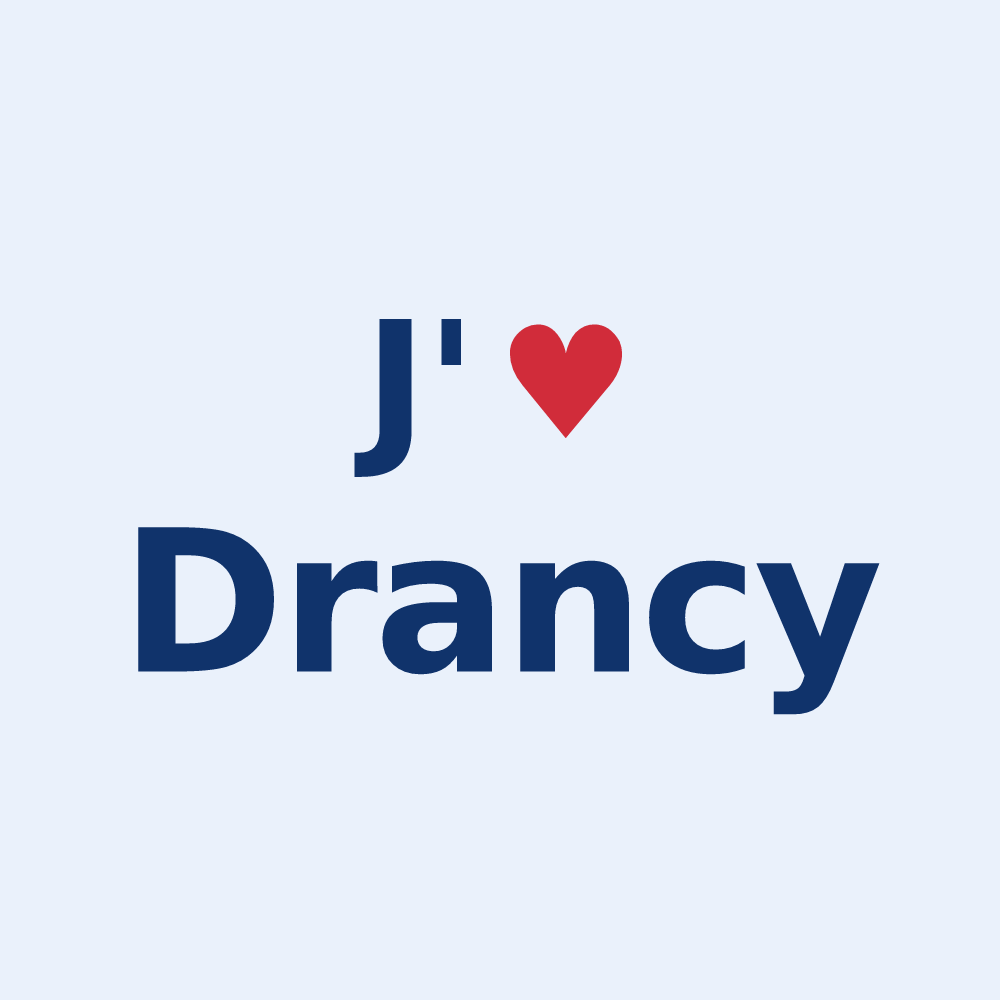 Sticker personnalisé Drancy — design J'aime Drancy