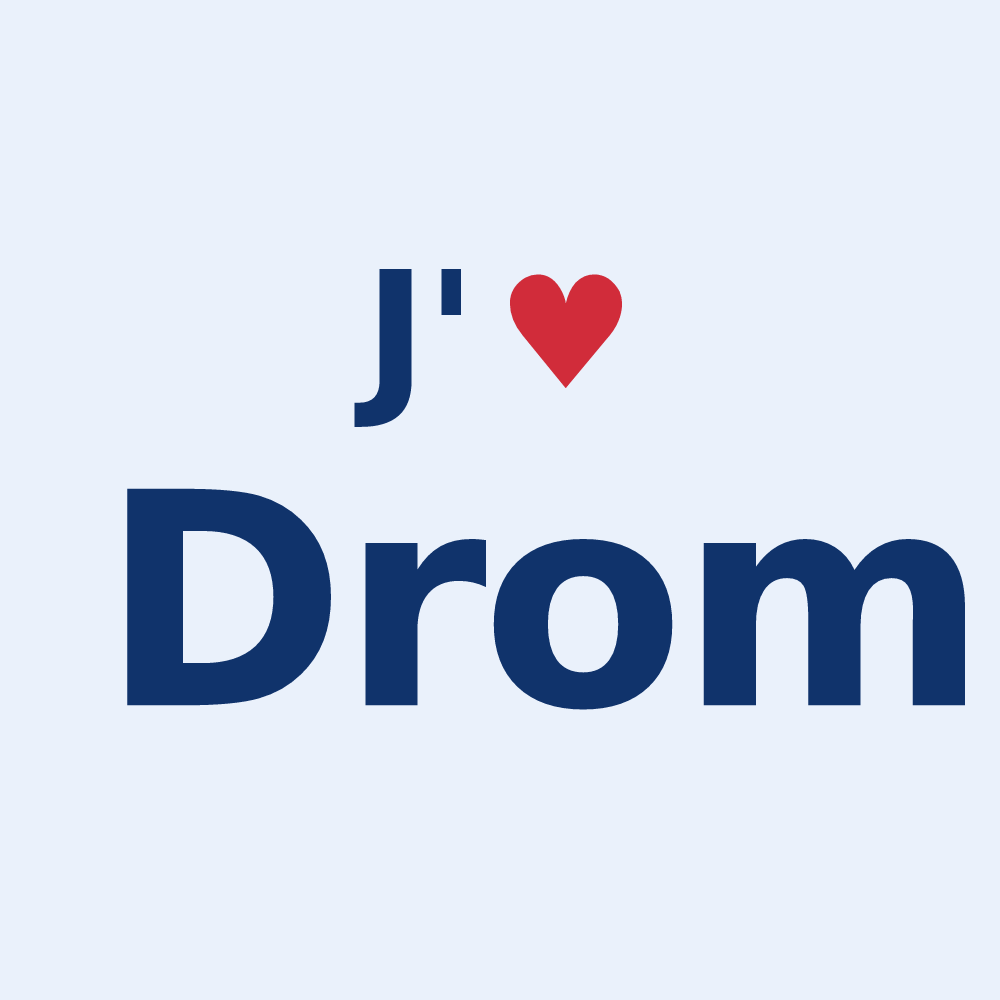 Sticker personnalisé Drom — design J'aime Drom