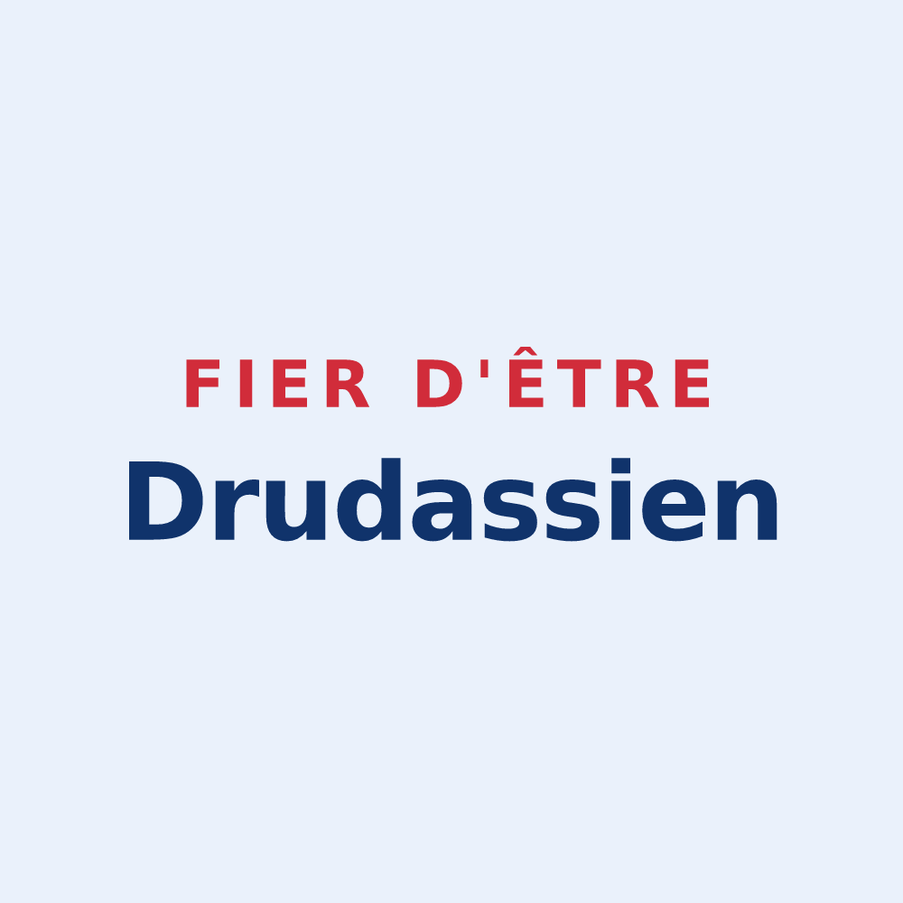 Sticker « Fier d'être Drudassien » — design pour Drudas