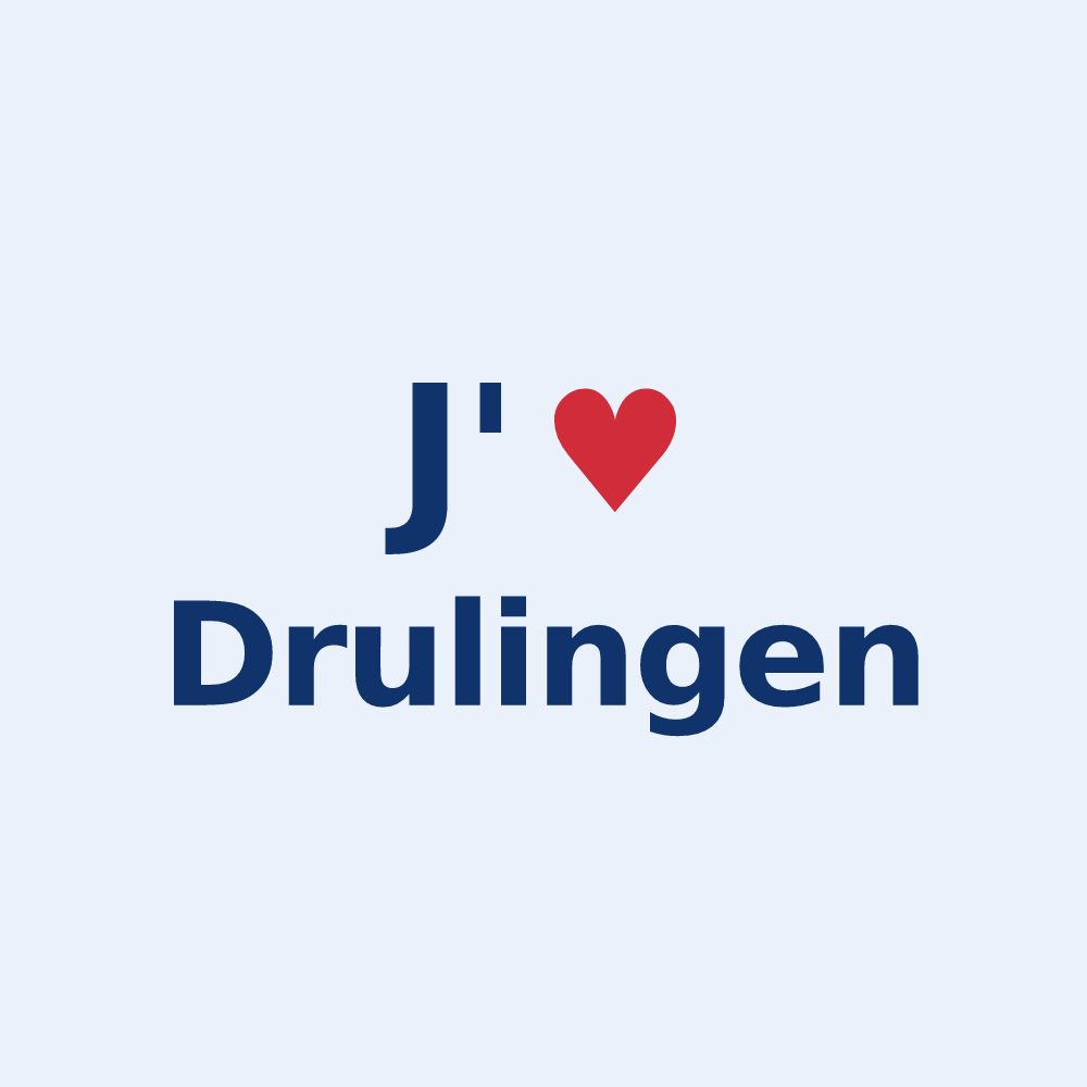 Sticker personnalisé Drulingen — design J'aime Drulingen
