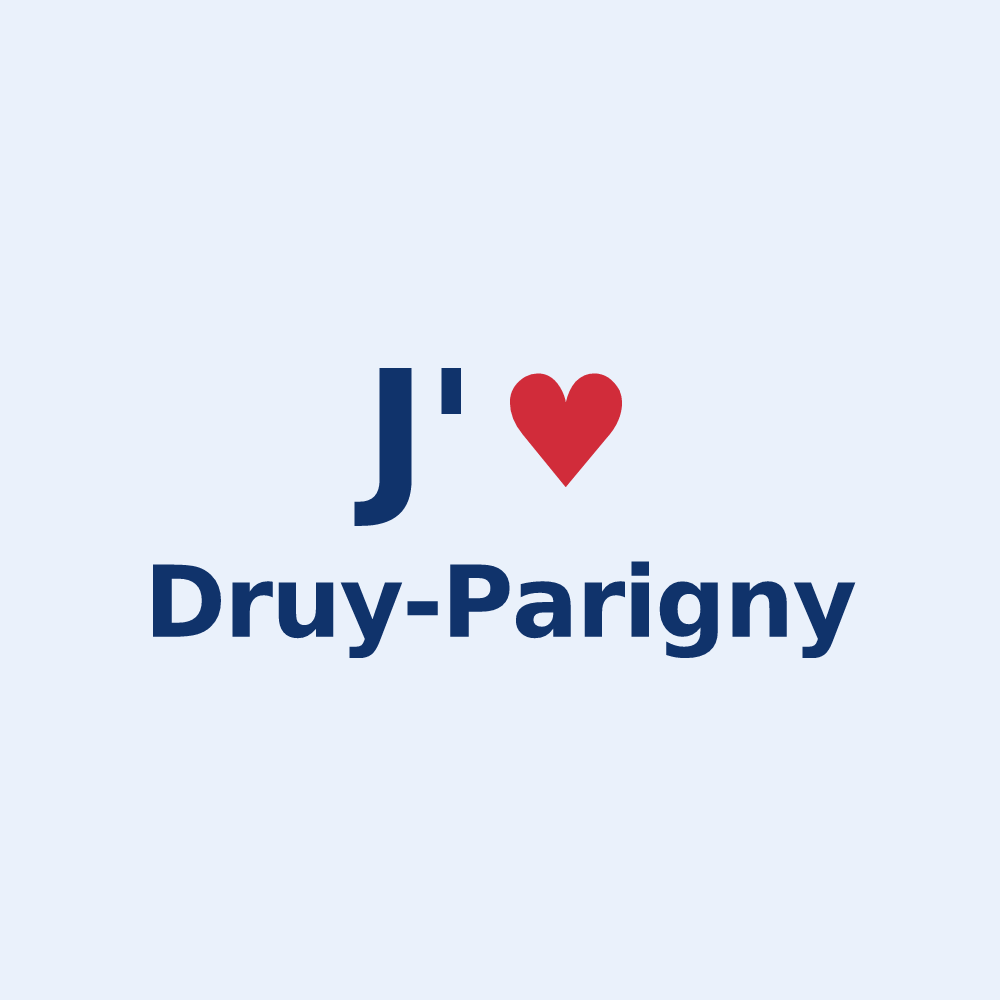 Sticker personnalisé Druy-Parigny — design J'aime Druy-Parigny