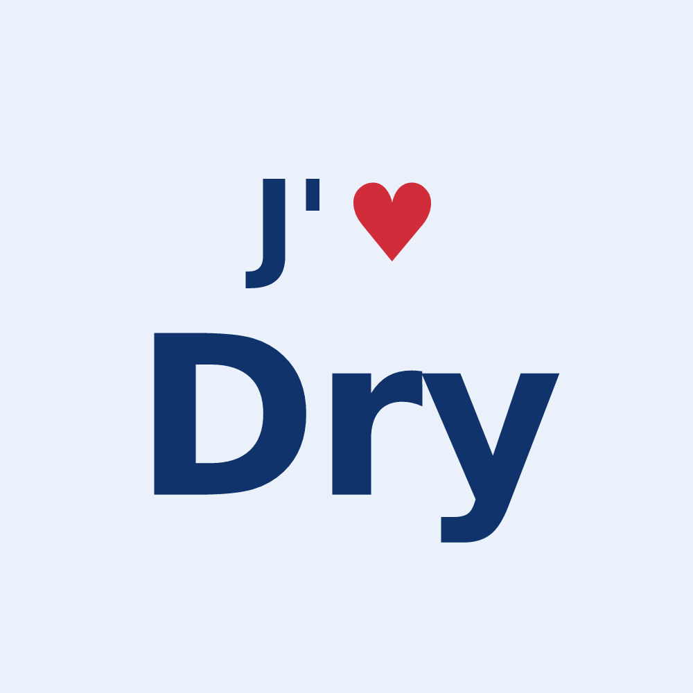 Sticker personnalisé Dry — design J'aime Dry