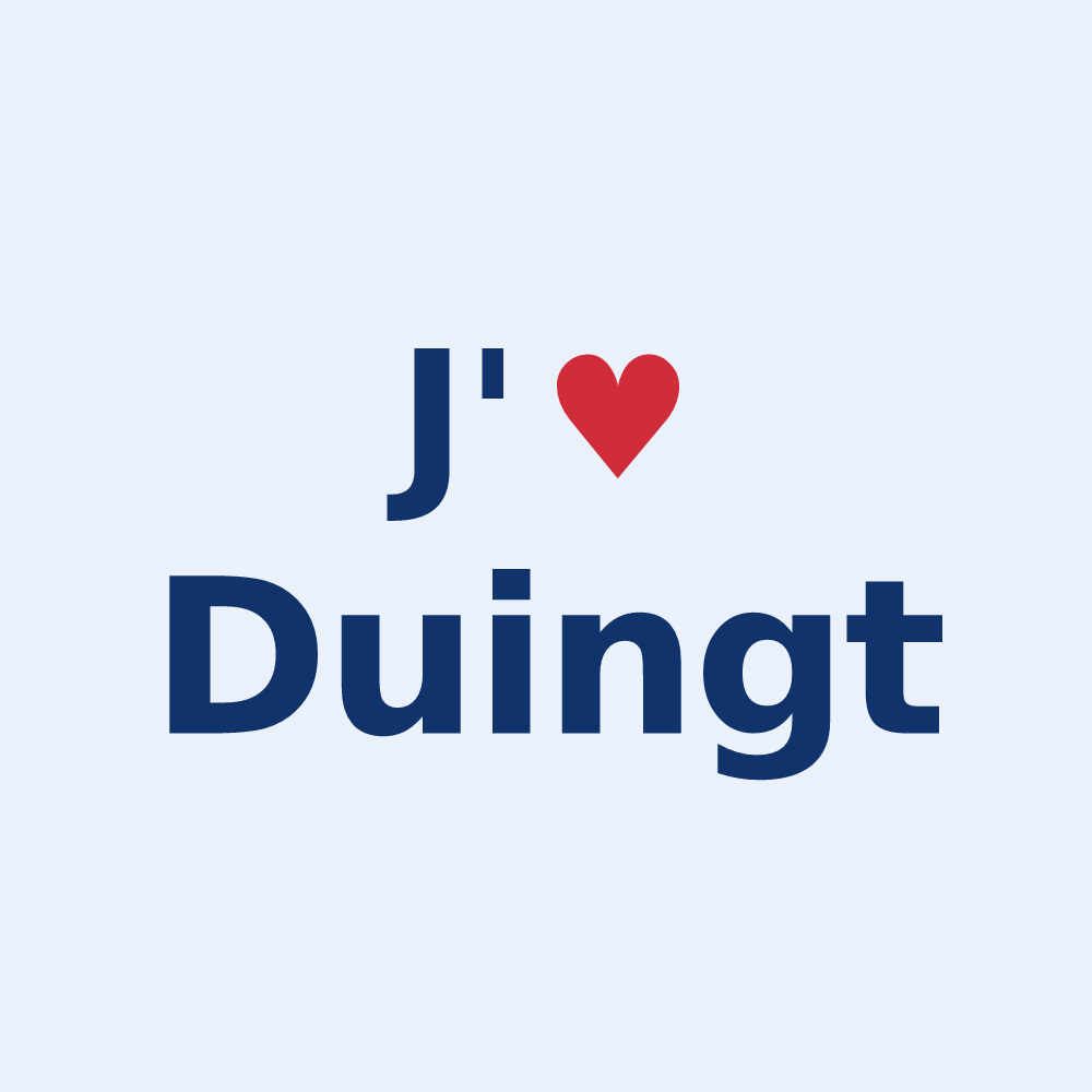 Sticker personnalisé Duingt — design J'aime Duingt