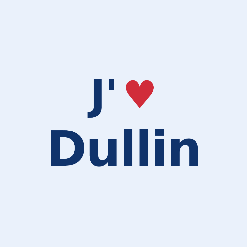 Sticker personnalisé Dullin — design J'aime Dullin